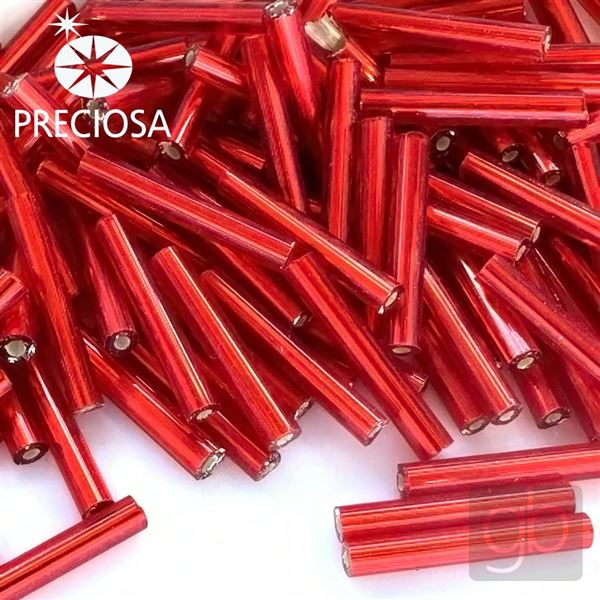 Stbchen Preciosa Bugles 7 mm Rot 97090 50 g