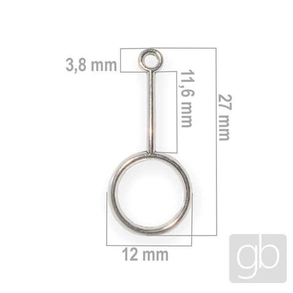 Filigrane Basis fr Ohrringe 27 x 12 mm Altsilber