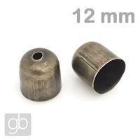 Kappenschmuck glatt ANTIK MESSING Loch 12 mm