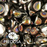 Preciosa PIP 5 x 7 mm 25 St Schwarz Vitrail 23980-281A3