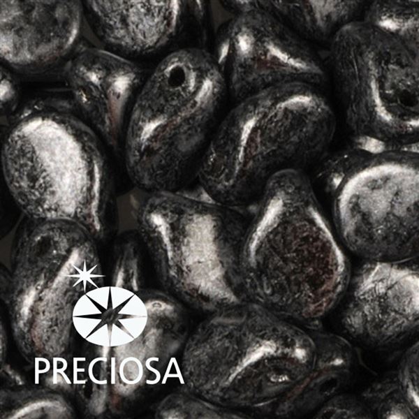 Preciosa PIP 5 x 7 mm 25 St Schwarz Grau 23980-56901