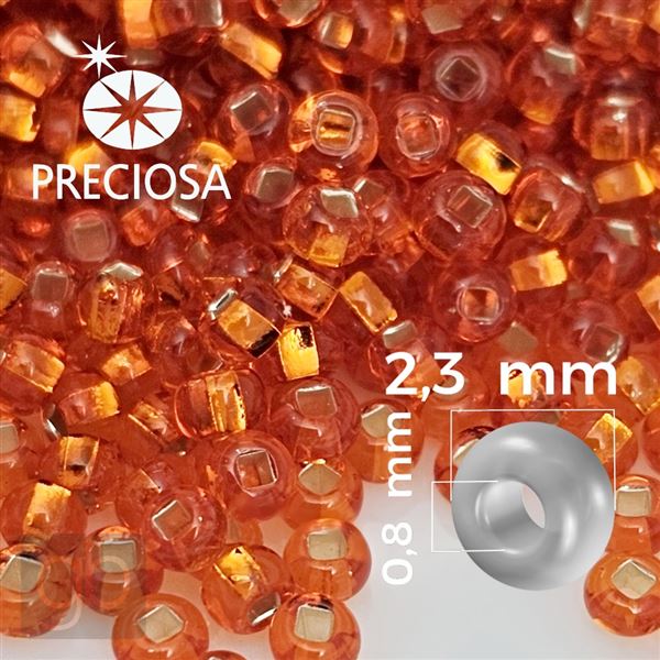 Preciosa Rocailles 10/0 2,3 mm Orange 97030 50 g