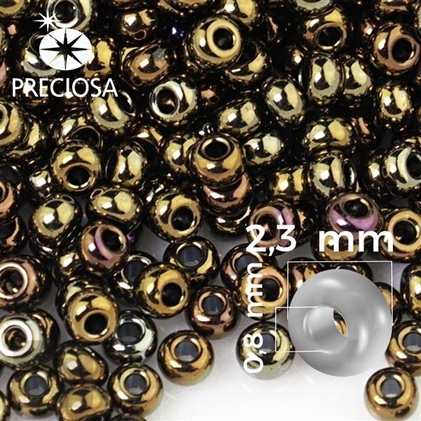 Preciosa Rocailles 10/0 2,3 mm Braun IRIS 59115 50 g