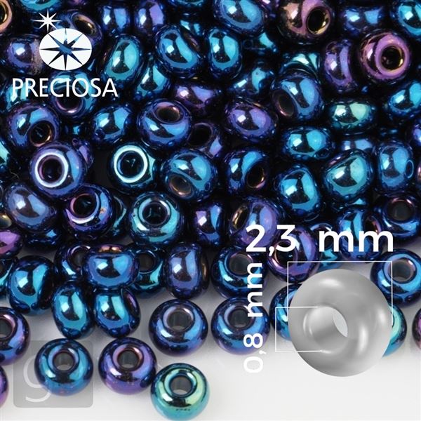 Preciosa Rocailles 10/0 2,3 mm Blau IRIS 59135 50 g