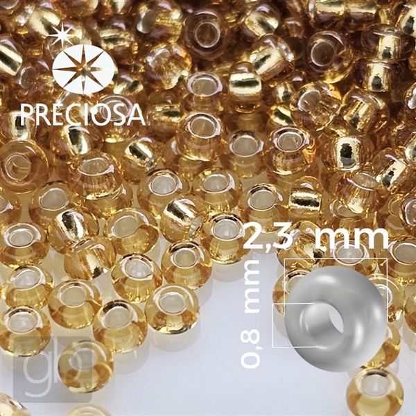 Preciosa Rocailles 10/0 2,3 mm Gelb 17050 50 g