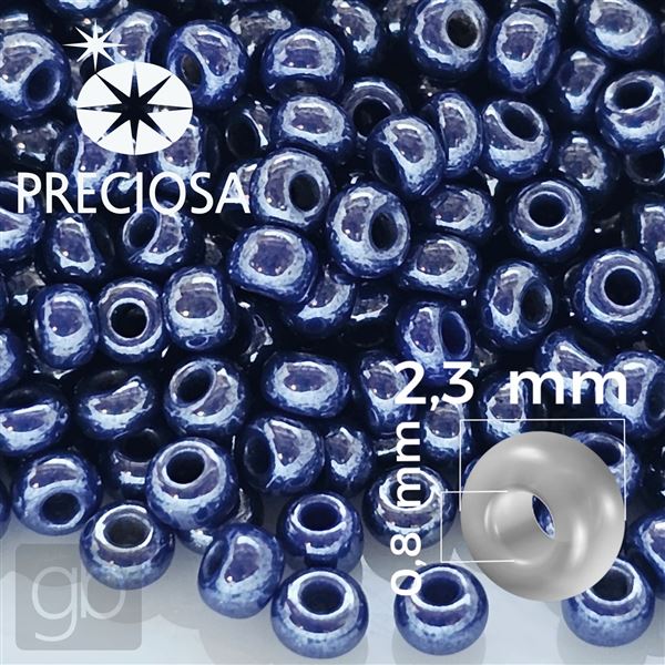 Preciosa Rocailles 10/0 2,3 mm Blau 33061 50 g