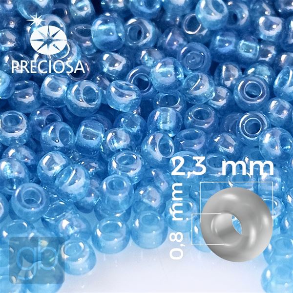 Preciosa Rocailles 10/0 2,3 mm Blau 61030 50 g