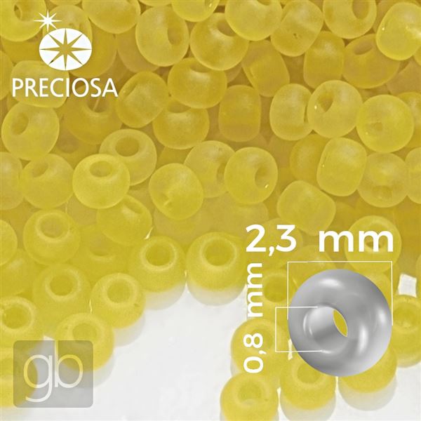 Preciosa Rocailles 10/0 2,3 mm Gelb MATT 80010 50 g