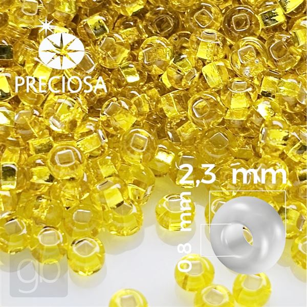 Preciosa Rocailles 10/0 2,3 mm Gelb 87010 50 g