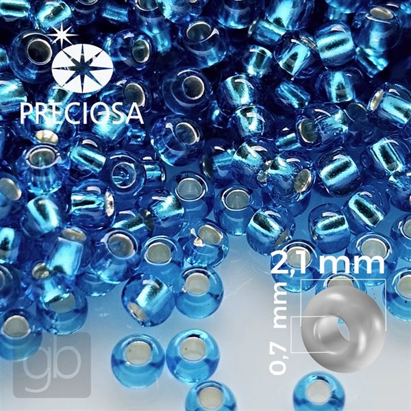 Preciosa Rocailles 11/0 2,1 mm Blau 67150 20 g