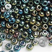 Preciosa rokajl 11/0 2,1 mm IRIS Grün 59155 50 g