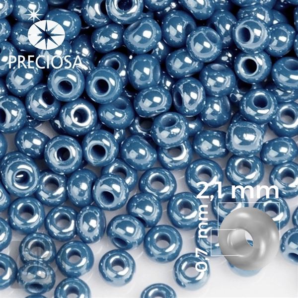 Preciosa Rocailles 11/0 2,1 mm Blau 35036B 20 g