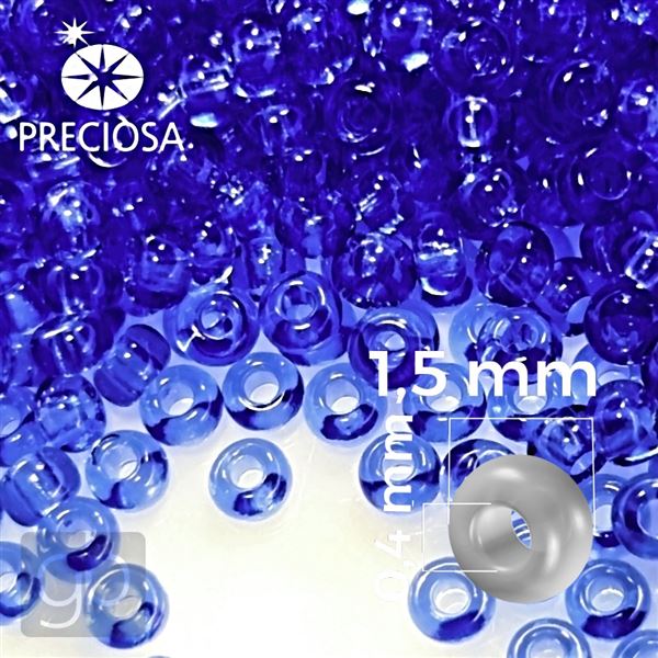 Preciosa Rocailles 15/0 1,5 mm Blau 30050 50 g