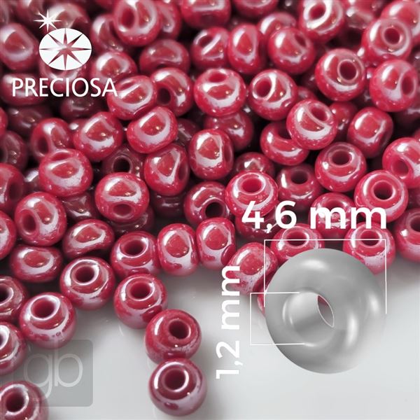 Preciosa Rocailles 5/0 4,6 mm Rot 98190 50 g