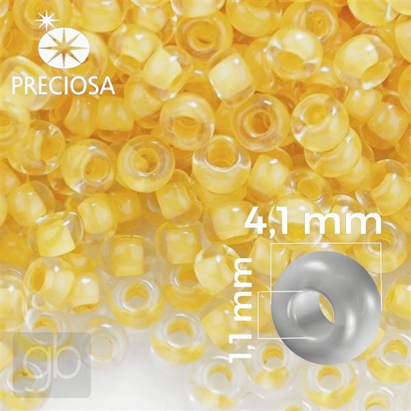 Preciosa Rocailles 6/0 4,1 mm Gelb 38686 20 g