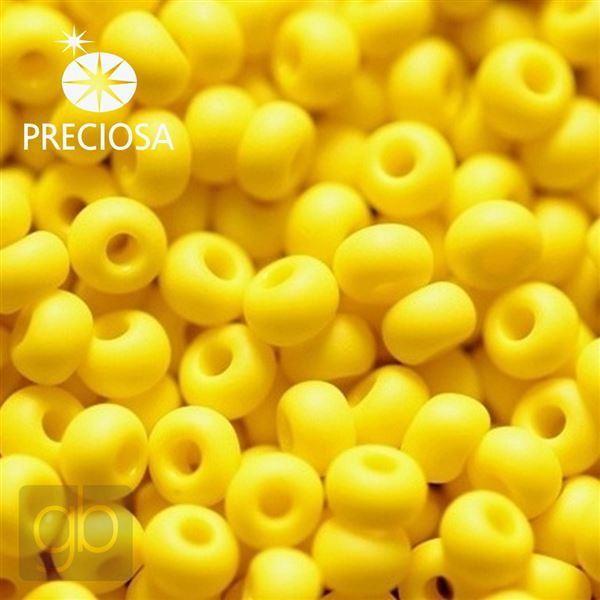 Preciosa Rocailles 6/0 4,1 mm Gelb MATT 83110 20 g