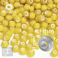 Preciosa CORNELIAN Rocailles 6/0 4,1 mm Gelb 83701 20 g