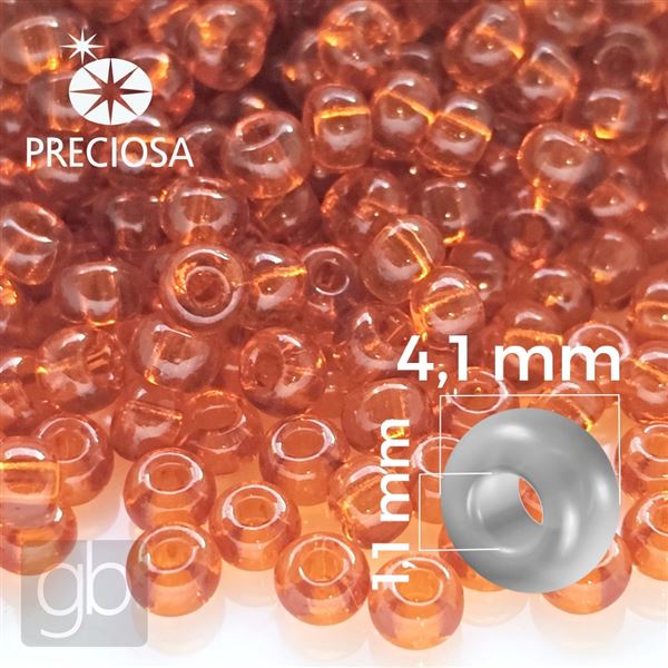 Preciosa Rocailles 6/0 4,1 mm Orange 90030 20 g