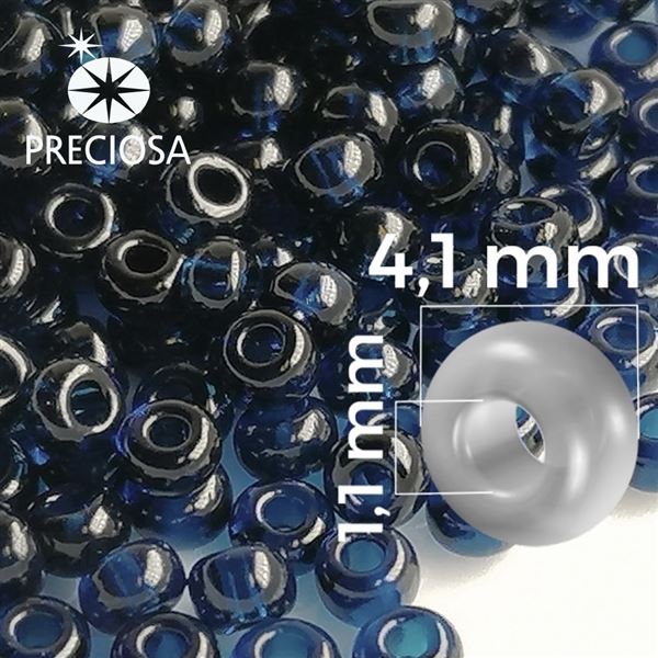 Preciosa Rocailles 6/0 4,1 mm Blau 60100 20 g