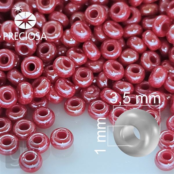 Preciosa Rocailles 7/0 3,5 mm Rot 98190 50 g