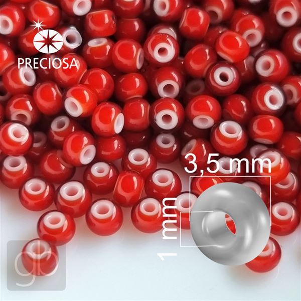 Preciosa CORNELIAN 7/0 3,5 mm Rot (93730) 20 g