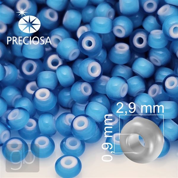 Preciosa CORNELIAN 8/0 2,9 mm Blau 63715 50 g