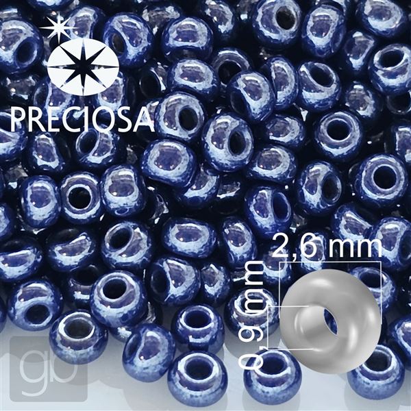 Preciosa Rocailles 9/0 2,6 mm Blau 33061 20 g