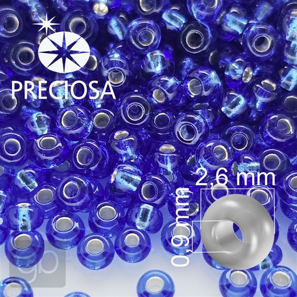 Preciosa Rocailles 9/0 2,6 mm Blau 37050 20 g