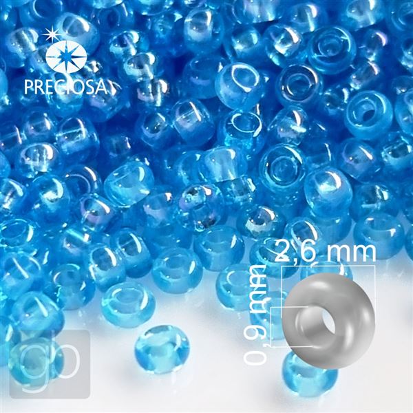 Preciosa Rocailles 9/0 2,6 mm Blau 61010 20 g