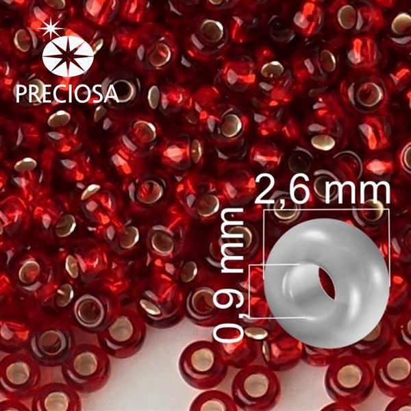 Preciosa Rocailles 9/0 2,6 mm Rot 97090 20 g