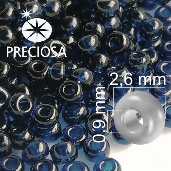 Preciosa Rocailles 9/0 2,6 mm Blau 60100 20 g