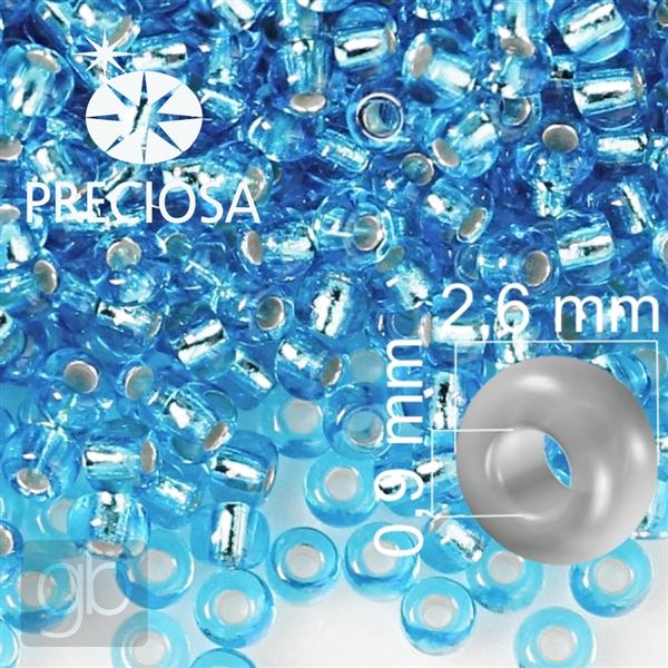 Preciosa Rocailles 9/0 2,6 mm Blau (PV9268) 20 g