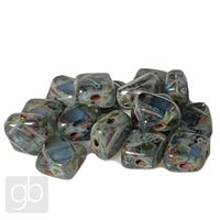 Silky Beads Dia 6x6 mm Blau Travertin